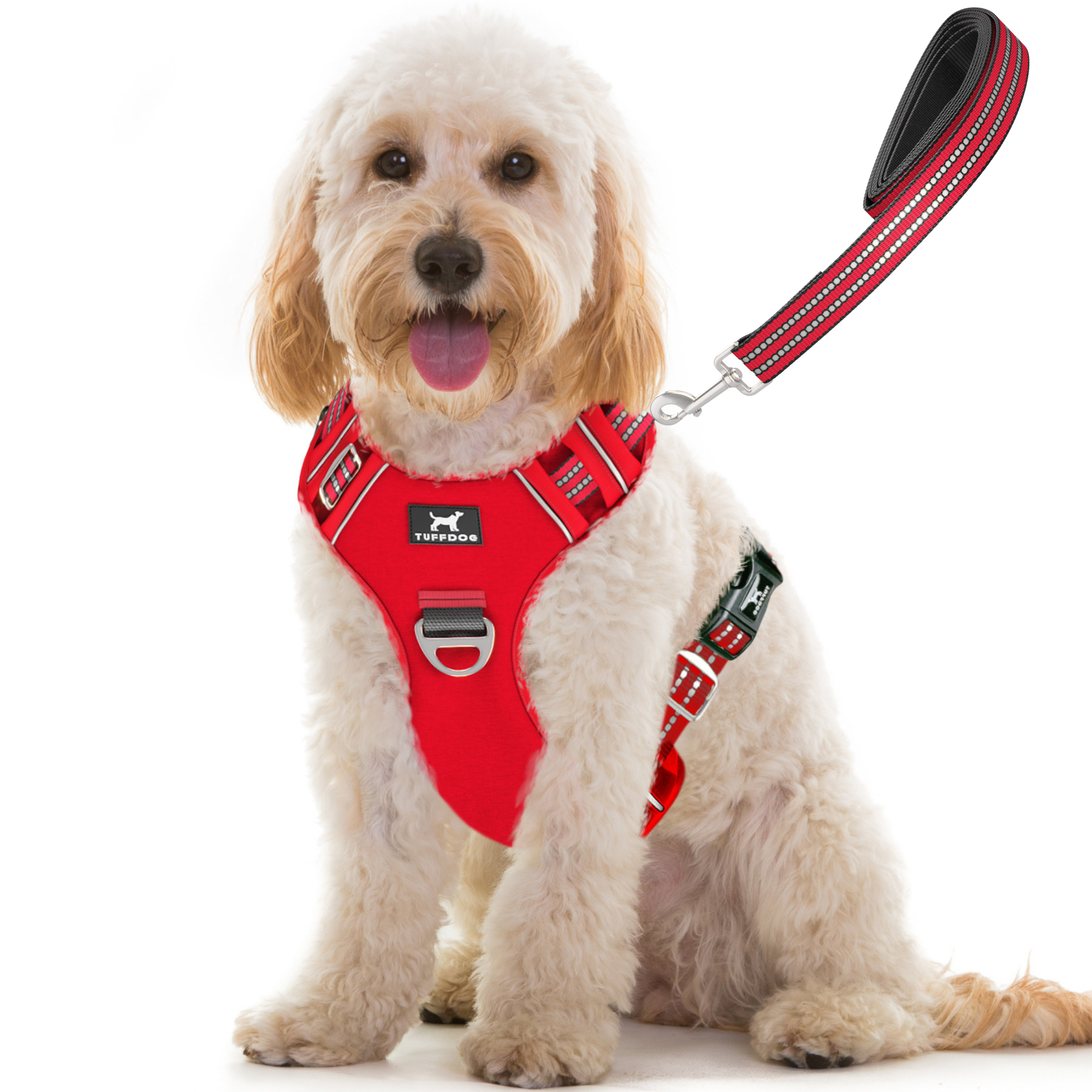 TUFFDOG Easy-Fit No Pull Step-in Dog Harness (Poppy Red) - TUFFDOG